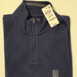 NWT Mens Club Room 1/4 Zip Sweater Navy Sz Large